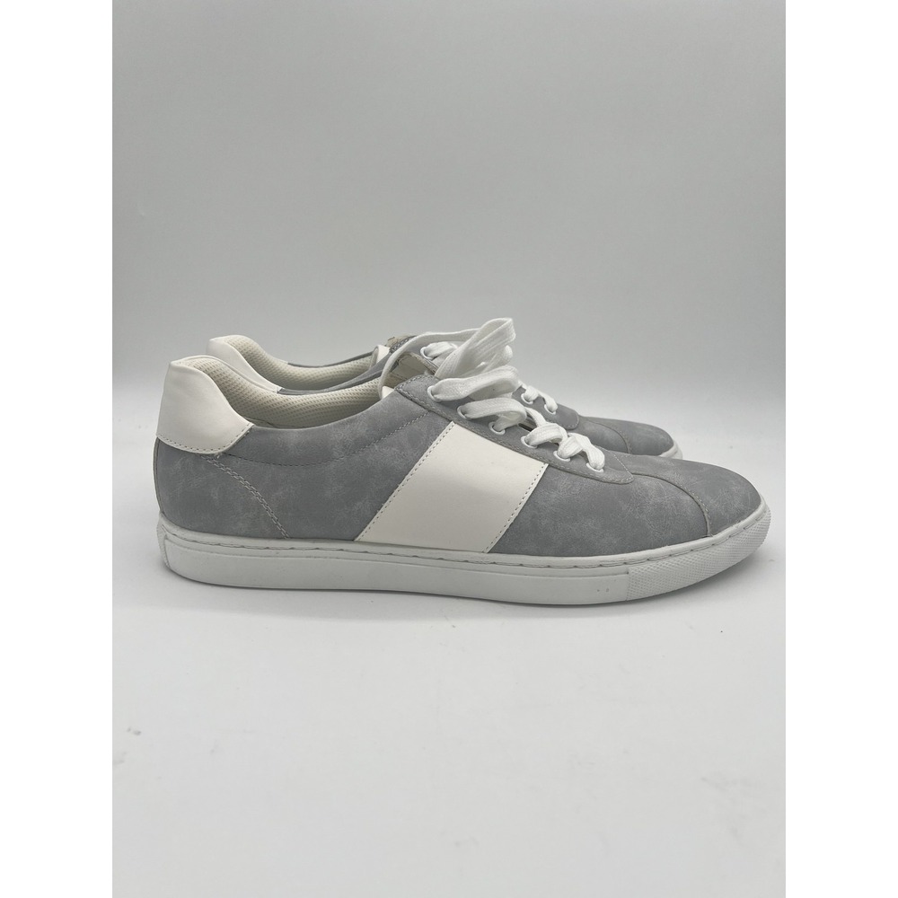 Bar III Keagan Shoes Mens Size 10 Gray White Casual Low Top Sneakers‎ Athletic